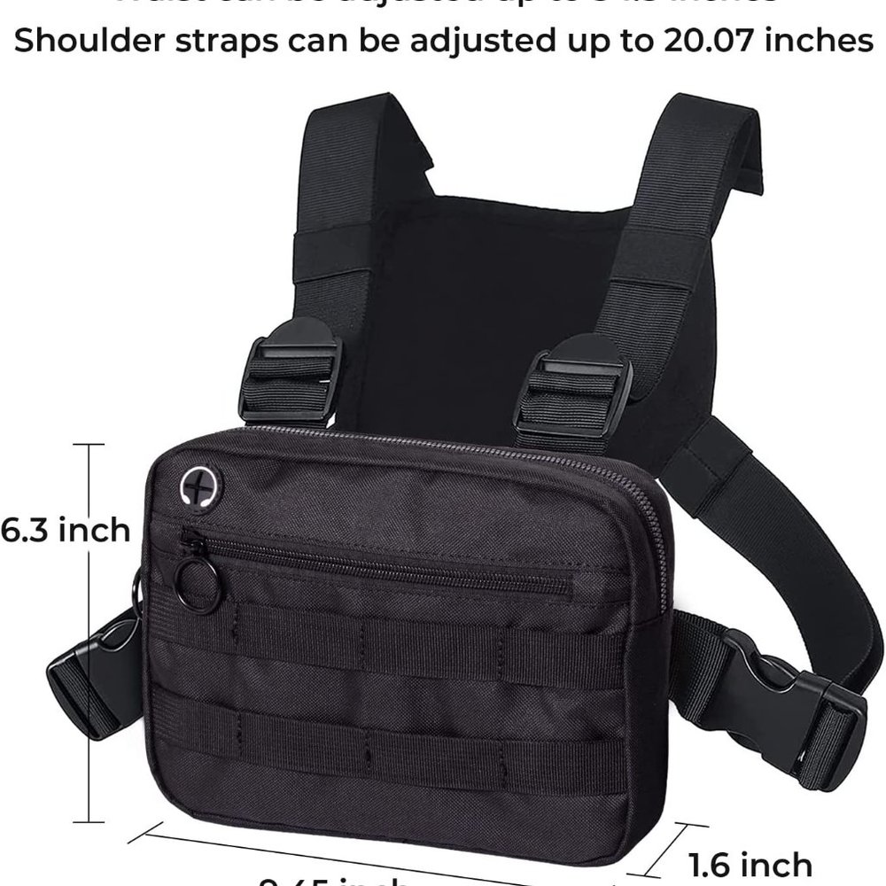 Outdoor Sports Utility Chest Pack Tactical EDC Chest Bag For Men, Light - Picture 2 of 10